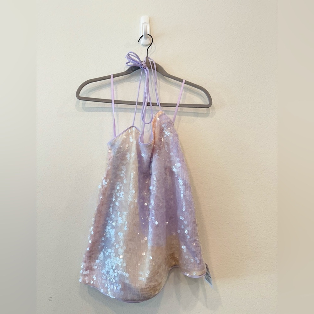 NWT ASOS Abstract Print Sequin Set - Pastel Hues - Picture 5 of 8
